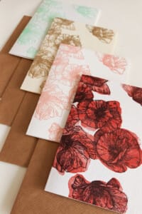 Letterpress přání s divokými máky