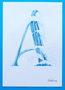 Ilustrované písmeno A - vlny