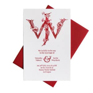 svatební oznámení s monogramem
