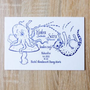 kaligrafické svatební oznámení