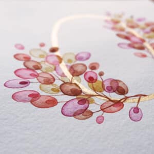 Ilustrované písmeno O - květinová, měsíčnice