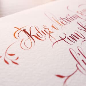 kaligrafická báseň Irmy Geisslové