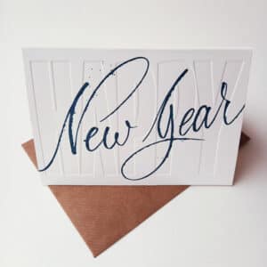 Přání tisknuté technikou letterpressu (knihtisku)