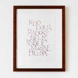 Římská kapitála, A4 na ruční papír z Velkých Losin