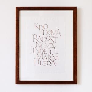 Římská kapitála, A4 na ruční papír z Velkých Losin