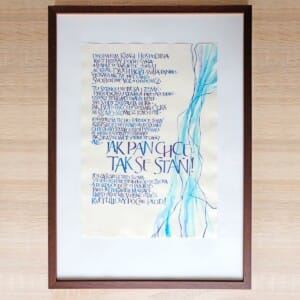 Akvarel na ručním papíře velikostu