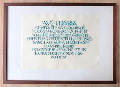 Akvarel na ručním papíře velikosti A3, rámováno